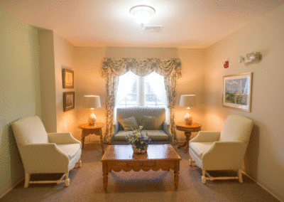 Comfortable residences for independent and assisted living seniors.