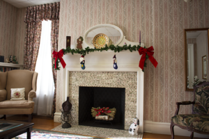 Second floor lounge and holiday hearth